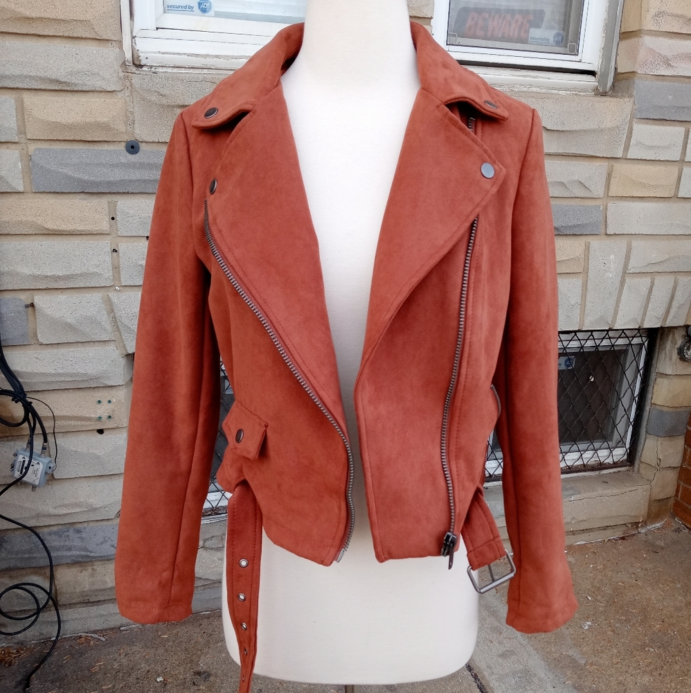 Forever 21 | Moto Jacket Rust Color Size Small - image 2